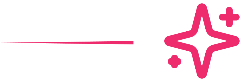 Abstract pink star design with line