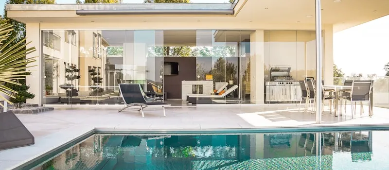 Luxury home outdoor seating area